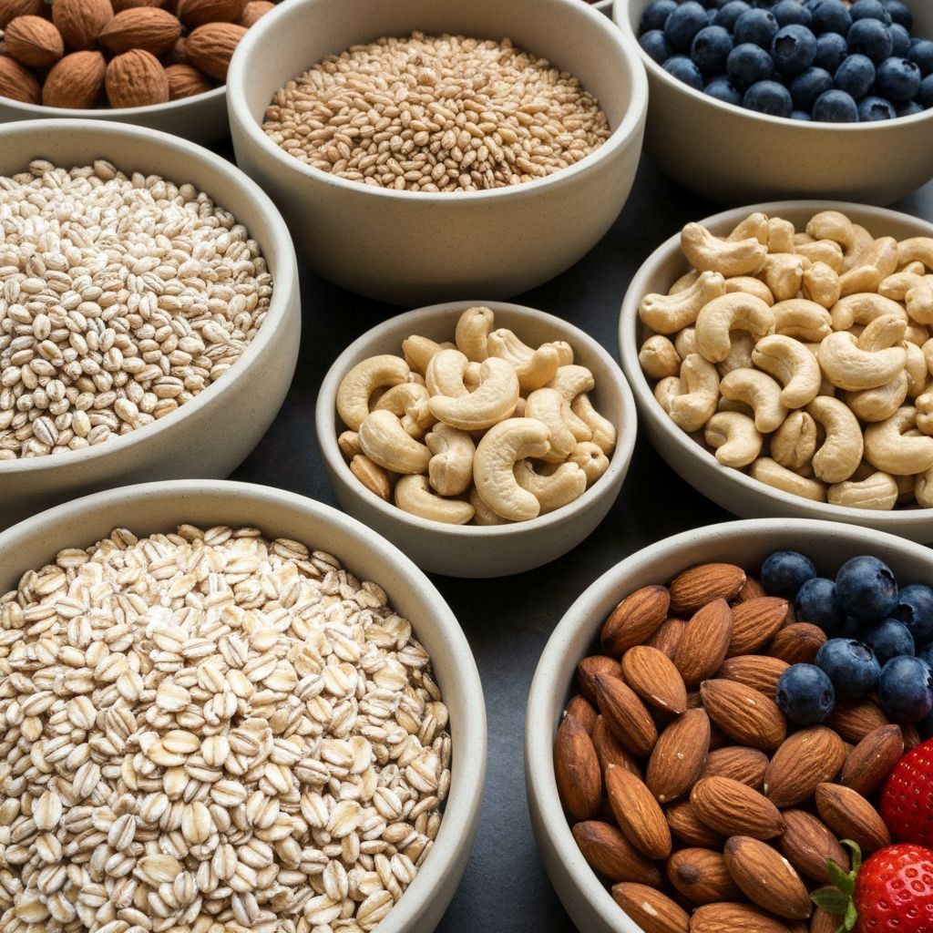 Wholesome foods displaying energy storage